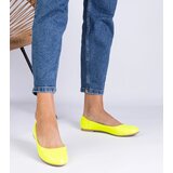 Gemre Yellow Neon Patent Leather Ballerinas Aurika | shoptok.hr