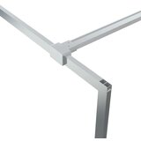 Pregrada za tuš srebrna 140 x 195 cm s prozirnim staklom ESG | shoptok.hr