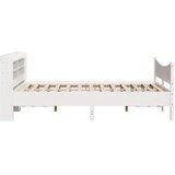  Okvir kreveta s uzglavljem bijeli 140 x 190 cm od borovine | shoptok.hr
