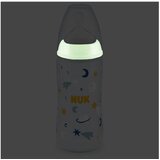 Nuk plastična flašica silikon sa indikatorom temperature night, 6 -18m | ePonuda.com