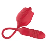 Teazers Vibrator s potisnim dildom - Rose