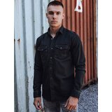 DStreet Koszula męska jeansowa czarna | Shoptok.si