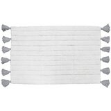 Douceur d intérieur TAPIS DE BAIN+POMPONS 50 x 80 CM COTON JACQUARD MINATIS BLANC/GR Bijela | shoptok.hr