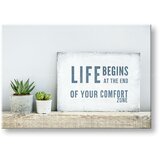  Motivaciona slika na platnu Life begins (moderne slike sa) | shoptok.hr