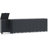  Spremište za 6 kante za otpad antracit 414x79x117 cm čelično | shoptok.hr