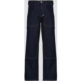 SELVEDGE DOUBLE KNEE DENIM RAW Plava