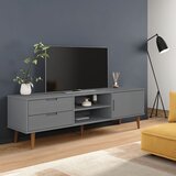 vidaXL TV omarica MOLDE siva 158x40x49 cm trdna borovina | Shoptok.si