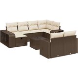 vidaXL 11-dijelni set vrtnih sofa od poliratana s jastucima smeđi | shoptok.hr