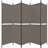 Sobna pregrada s 5 panela antracit 250 x 180 cm od tkanine | shoptok.hr