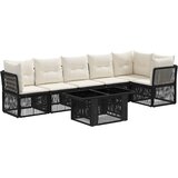  Sjedeća garnitura za vrt 7 kom. Crna poliratan 100 x 55 x 73 cm | Shoptok.si