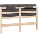  Tapecirani uzglavlje s uzglavljem Smeđa i tamno siva 160 cm | shoptok.hr