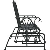  Klupa za ljuljanje s 2 sjedala 114 cm crna čelična | shoptok.hr