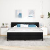 Box Spring Krevet s Madracem Crni 180x200 cm Tkanina | shoptok.hr