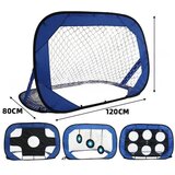 INF 2-v-1 Prenosni pop-up nogometni gol z rebound mrežo, modra, (5000300616) Cene