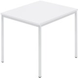  pravokotna miza, štirikotna cev s premazom, šxg 800 x 800 mm, bela/siva | Shoptok.si