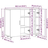vidaXL kreveta beton siva 55.5 x 29 x 100 cm konstruirano drvo | shoptok.hr