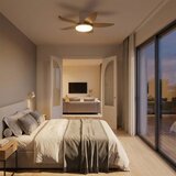 Brilagi Prigušiva LED plafonski ventilator LED/32W/230V 95 cm bela/braon + daljinski upravljač | Eponuda.com