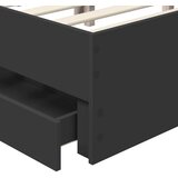  Konstrukcija postelje Črna 180 x 200 cm Inženirsko leseno, (5000121292) | Shoptok.si