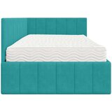vidaXL Kutni okvir kreveta s madracem Tirkizna 90 x 200 cm Baršun | shoptok.hr