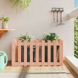 vidaXL Vrtna visoka greda z ograjico 100x50x50 cm trden les douglas Cene