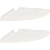  Lebdeća polica s policom s pohranom 2 pcs Bijeli 30 x 30 x 2 cm - Bijeli 30 cm 2 | shoptok.hr