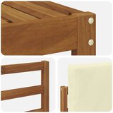  Set vanjskih sofa 5 pcs Prirodna i krem Čvrsto drvo akacije | shoptok.hr