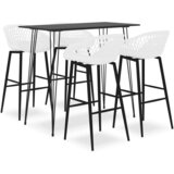 vidaXL 5-dijelni barski set crno-bijeli | shoptok.hr