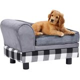 SOFA za pse siva 57 x 34 x 36 cm plišana | shoptok.hr