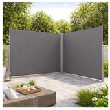  LUARO kutna bočna tenda za terasu, uvlačiva 180 x 620 cm, siva | shoptok.hr