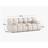 Micadoni Svetlo siva žametna sedežna garnitura 188 cm Bellis – | Shoptok.si
