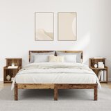 vidaXL 2 kosi Omarice za posteljo Stari les 40x35x60 cm Inženirski les | Shoptok.si