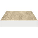  Plutajuća zidna polica boja hrasta i bijela 80x23,5x3,8 cm MDF | shoptok.hr