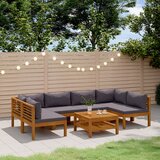  7-dijelna vrtna garnitura od masivnog drva bagrema s jastucima | shoptok.hr