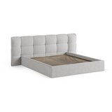 Micadoni Sivi tapecirani bračni krevet s prostorom za odlaganje s podnicom 160x200 cm Eric – | shoptok.hr
