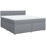  Krevet s oprugama i madracem svjetlosivi 180x200 cm od tkanine | shoptok.hr