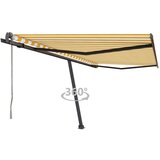  Samostojeća automatska tenda 450 x 300 cm žuto-bijela Cijene