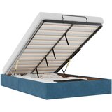 Maison Chic Otomanski Posteljni okvir - Dvoposteljna postelja - Zakonska postelja brez vzmetnice moder 120x190 cm žamet-J488, (21771586) | Shoptok.si