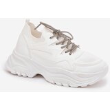 Boto Women's Platform Sneakers With Decorative Lacing White Evalianne | shoptok.hr