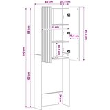  Kabinetska WC ZWOLLE Hrast sonoma 66 x 25,5 x 190 cm | shoptok.hr