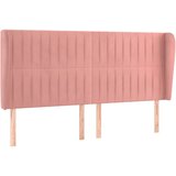  Uzglavlje s ušima ružičasto 163x23x118/128 cm baršunasto | Eponuda.com