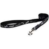 Rogz fancy dress dugi povodac za pse, 1,8 m l — 20 mm / 1.8 m crne kosti | Eponuda.com