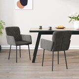 Furnova Jedilni stoli 2 kosa temno siv žamet, (21950443) | Shoptok.si