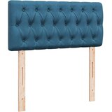 vidaXL Otomanski posteljni okvir z vzmetnico moder 80x200 cm žamet | Shoptok.si