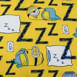 Jerry Fabrics Žuta /plava pamučna dječja posteljina za krevet za jednu osobu 140x200 cm Mimoni Lazy Club – | shoptok.hr