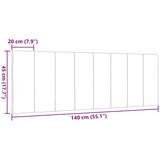vidaXL Vzglavna stranica svetlo siva 140 cm blago | Shoptok.si