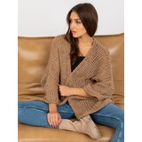 Och Bella Sweater-TW-SW-BI-M2202.29X-dark beige | Shoptok.si