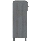 vidaXL Konzolna mizica temno siva 90x35x90 cm trdna borovina | Shoptok.si