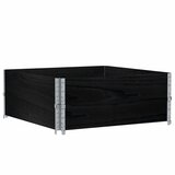  Okviri za palete 2 kom crni 100x100 cm od masivne borovine | shoptok.hr
