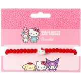 Hello Kitty Narukvica s crvenim perlicama, podesiva 17-21 cm Slike