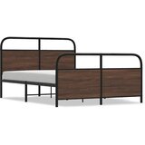vidaXL Posteljni okvir brez vzmetnice 120x190 cm rjav hrast inž. les, (21610743) | Shoptok.si